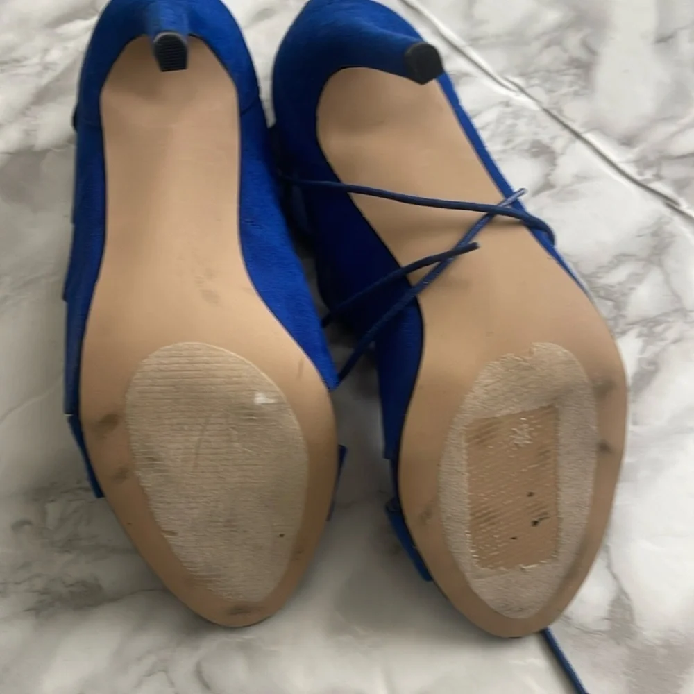 Madden Girl Women's Raceyyy Ghillie Dress Heels Blue Size 7 M - Picture 8 of 12